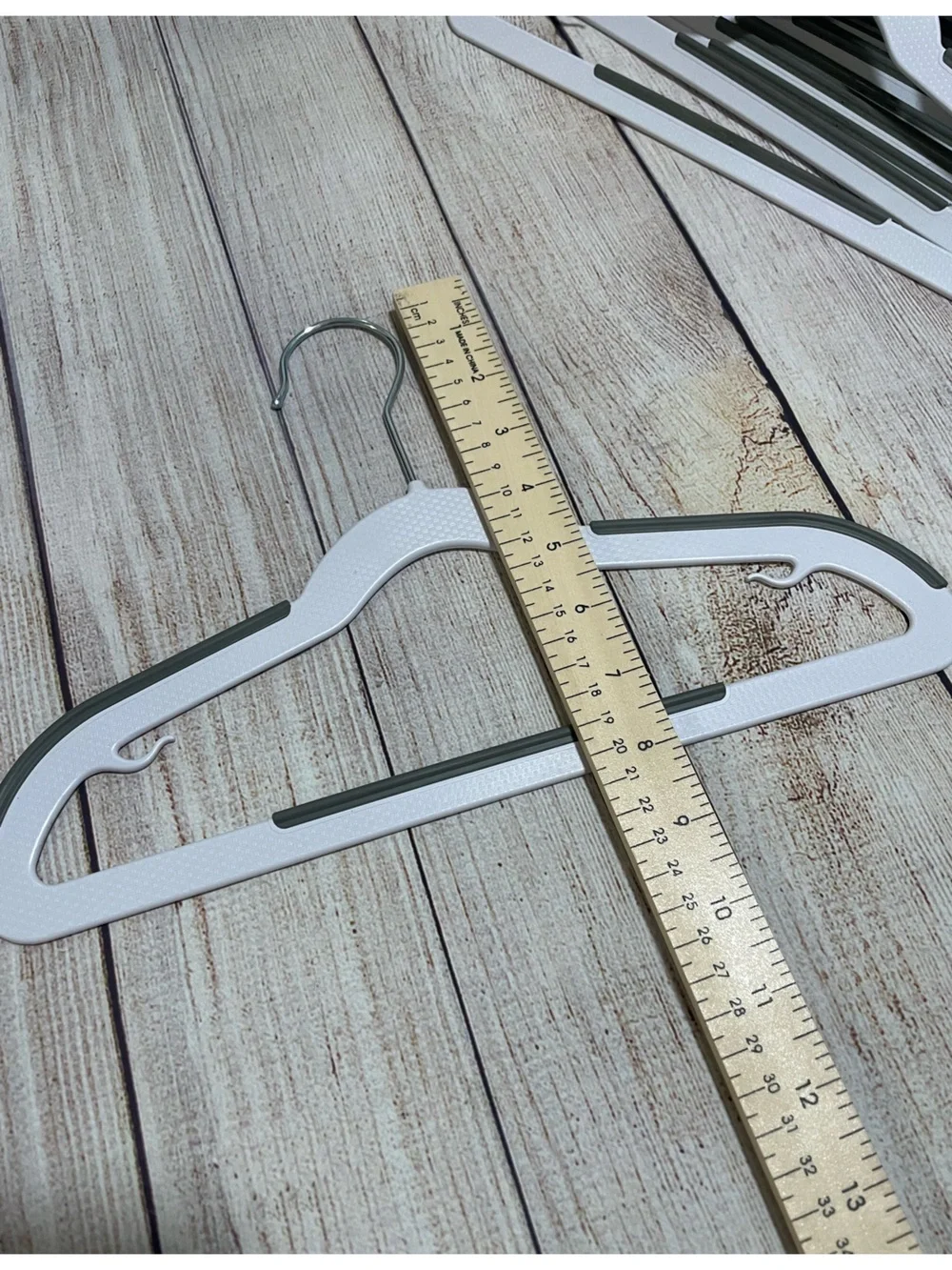 Set of 30 Small Kids Nonslip Clothing Hangers White Organizing Closet Children